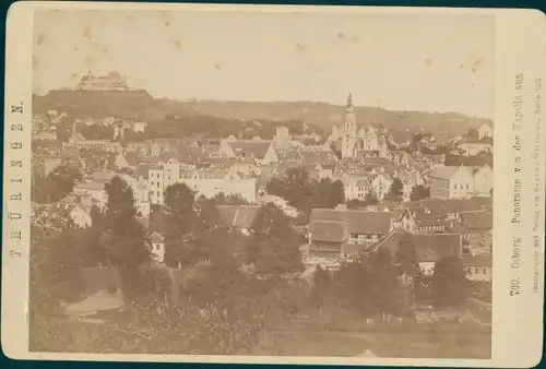 Kabinettfoto Coburg in Oberfranken, Panorama von der Kapelle aus, um 1890