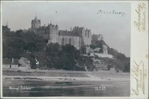 Kabinettfoto Bernburg an der Saale, Herzogliches Schloss, 1897