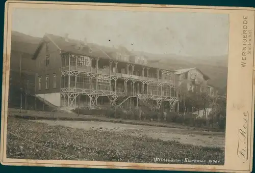 Kabinettfoto Wildemann Clausthal Zellerfeld im Oberharz, Kurhaus, um 1890