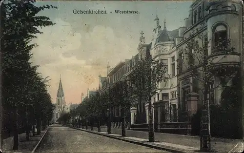 Ak Gelsenkirchen im Ruhrgebiet, Weststraße