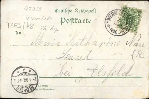 Litho Eifgen Wermelskirchen im Bergischen Land, Gasthaus, Wasserpartie
