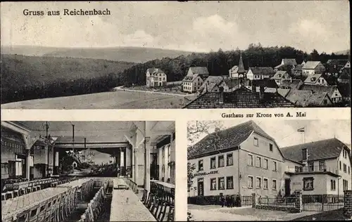 Ak Reichenbach im Albtal Waldbronn im Schwarzwald, Gasthaus zur Krone, Totalansicht