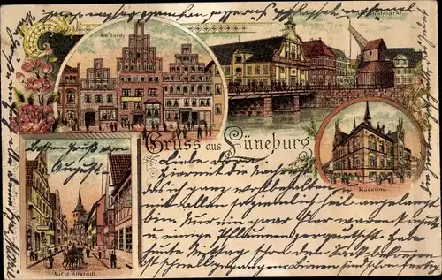 Litho Lüneburg in Niedersachsen, Museum, am Sand, Altstadt