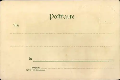 Litho Kiel Schleswig Holstein, Gasthaus Bellevue, Sängerfahrt Leipziger Männerchor 1901