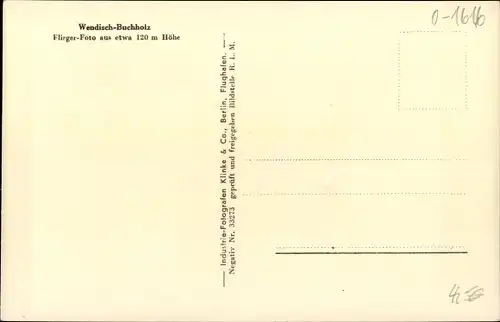 Ak Wendisch Buchholz Märkisch Buchholz Dahme Spreewald, Blick auf den Ort, Fliegeraufnahme