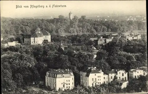 Ak Brandenburg an der Havel, Blick vom Pfingstberg auf den Flatowturm