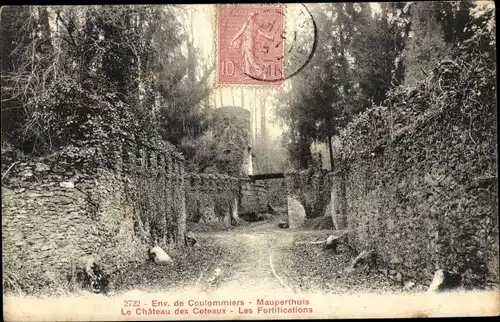 Ak Mauperthuis Seine et Marne, Chateau des Coteaux, les Fortifications