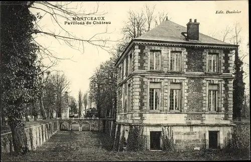 Ak Montceaux Seine et Marne, Pavillons du Chateau