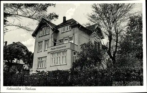 Ak Hahnenklee Bockswiese Goslar im Harz, Haus Hoheneck, Th. Heinstr. 6