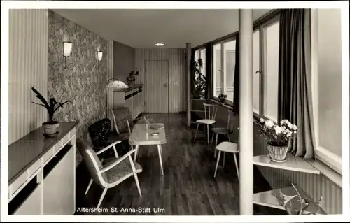 Ak Ulm an der Donau Baden Württemberg, Aufenthaltsraum St. Anna Stift