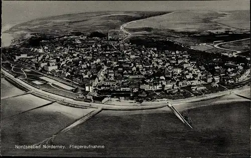 Ak Norderney in Ostfriesland, Fliegeraufnahme