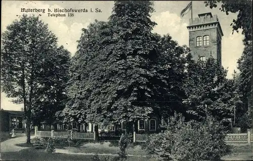 Ak Bischofswerda, Blick zum Berggasthaus Butterberg