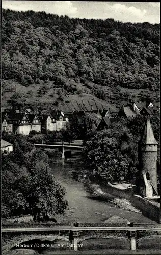 Ak Herborn in Hessen, Am Dillturm