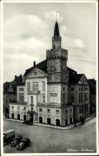 Ak Löbau in Sachsen, Ansicht vom Rathaus