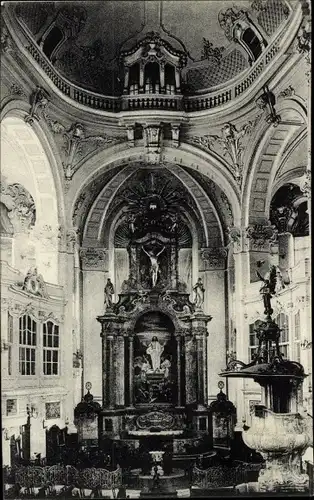 Ak Hamburg Mitte Altstadt, Altar und Kanzel der St. Michaeliskirche