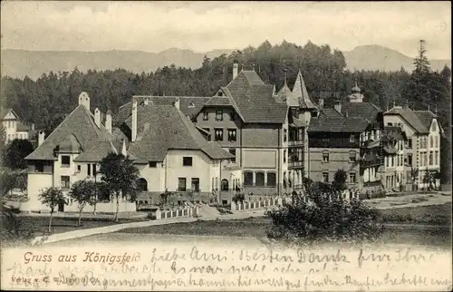 Ak Königsfeld im Schwarzwald, Teilansicht