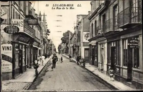 Ak Luc sur Mer Calvados, La Rue de la Mer