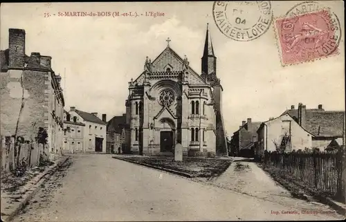 Ak Saint Martin du Bois Maine et Loire, L'Eglise