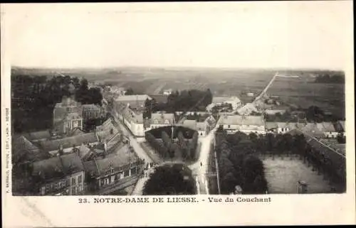 Ak Notre Dame de Liesse Aisne, Vue du Couchant