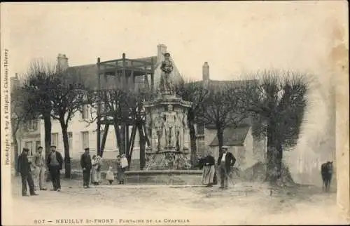 Ak Neuilly Saint Front Aisne, Fontaine de la Chapelle