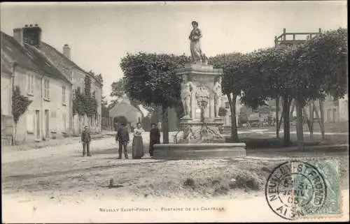 Ak Neuilly Saint Front Aisne, Fontaine de la Chapelle