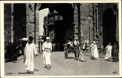 Ak Cairo Kairo Ägypten, Zuwela Gate