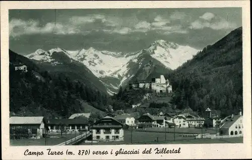 Ak Campo Tures Sand in Taufers Südtirol Italien, verso i ghacciai del Zillertal