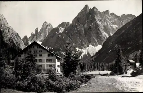 Ak Sesto Sexten Trentino Südtirol, Dolomitenhof im Fischleintal, Val Fiscalina