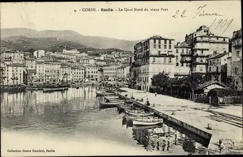Ak Bastia Haute Corse, Le Quai Nord du vieux Port