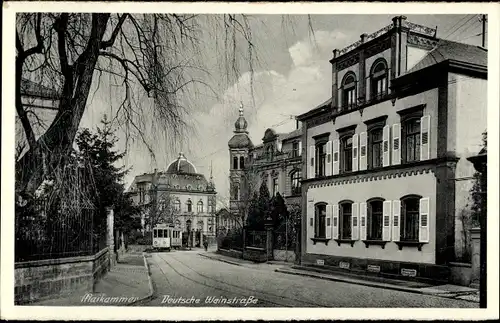 Ak Maikammer Rheinland Pfalz, Am Lindeneck, Straßenbahn, Gebäude