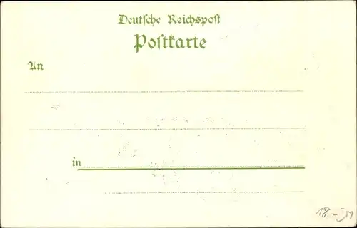 Litho Hamburg, Allg. Gartenbau Ausstellung 1897, Weinhütte im Tal, Samenhandlung