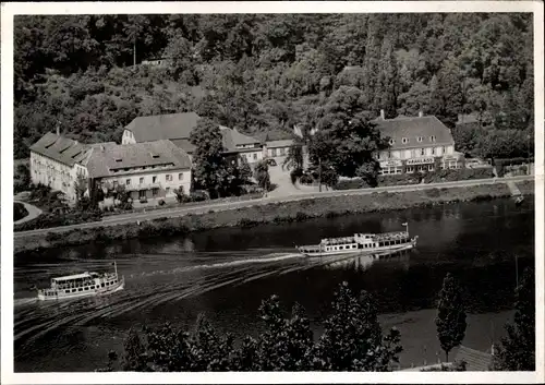 Ak Heidelberg am Neckar, Park Hotel Haarlass, Dampfer, Talblick