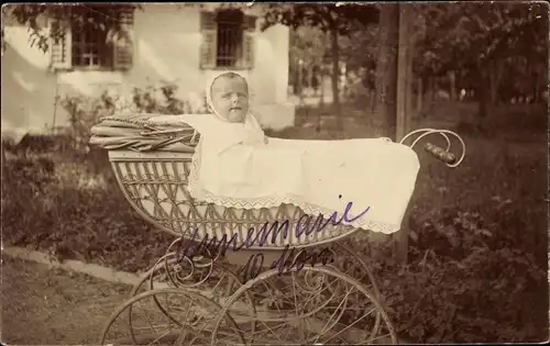 Foto Ak Baby im Kinderwagen, Annemarie, 10 Monate