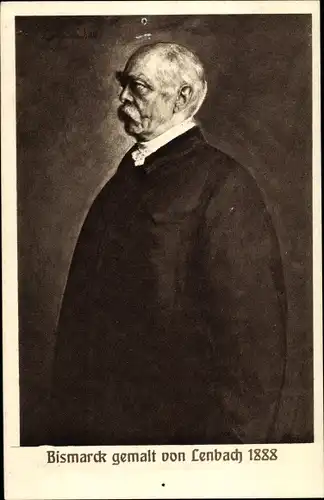 Künstler Ak Lenbach, Fürst Otto von Bismarck, Portrait