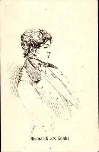 Ak Otto von Bismarck als Knabe, Portrait