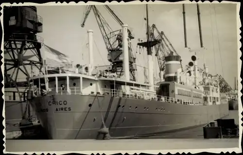 Foto Ak Dampfschiff Rio Crico im Hafen