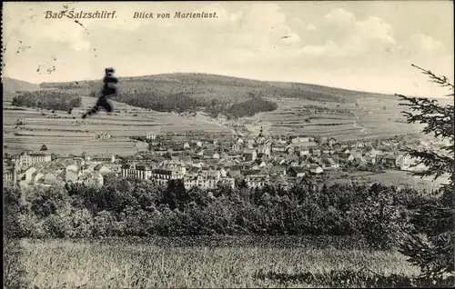 Ak Bad Salzschlirf in Hessen, Blick von Marienlust auf Ort und Landschaft