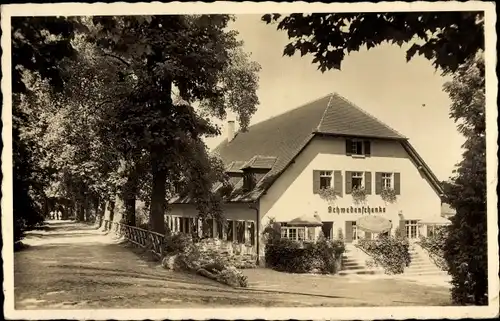 Ak Insel Mainau im Bodensee, Wegpartie an der Schwedenschenke