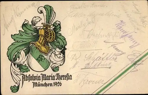 Studentika Ak München Bayern, Absolvia Maria Theresia 1926