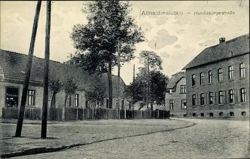 Ak Althaldensleben Haldensleben in Sachsen Anhalt, Hundisburgerstraße