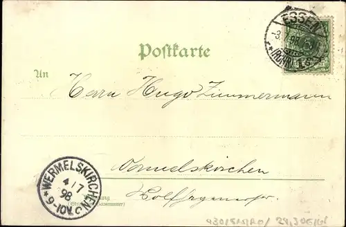 Litho Essen im Ruhrgebiet, Stadtgarten, Terrasse, Restaurant, Anlagen