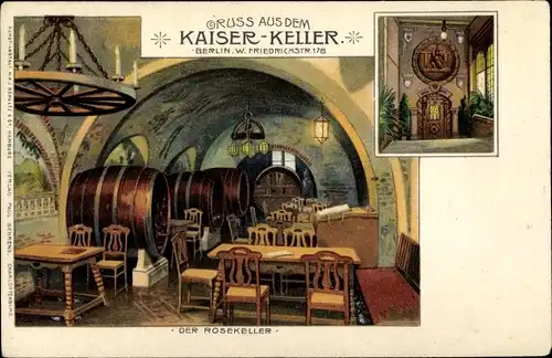 Litho Berlin Mitte, Kaiser Keller, Friedrichstraße 178, Rosekeller, Fässer