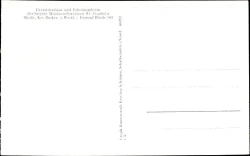 Ak Rhede im Münsterland, Laubengang, Exerzitienheim d. Steyler Missionsschwestern