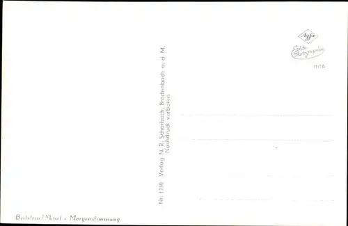 Ak Beilstein an der Mosel, Morgenstimmung