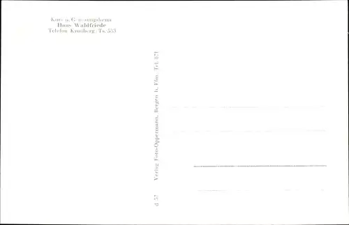 Ak Kronberg im Taunus, Genesungsheim Haus Waldfriede, Falkenstein
