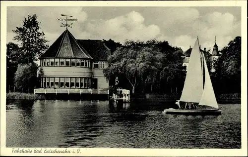 Ak Bad Zwischenahn, Fährhaus, Restaurant Café, Boot