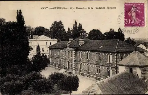 Ak Mary sur Marne Seine et Marne, Ensemble de la Fondation Borniche