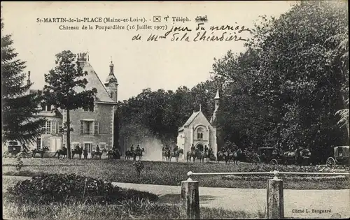 Ak Saint Martin de la Place Maine et Loire, Chateau de la Poupardiere
