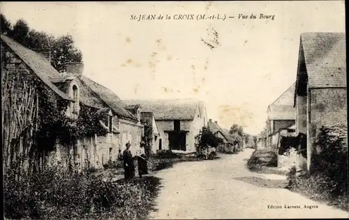 Ak Saint Jean de la Croix Maine et Loire, Vue du Bourg