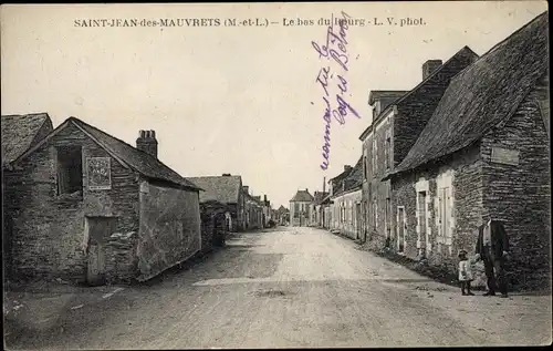 Ak Saint Jean de Mauvrets Maine et Loire, Le bas du Bourg